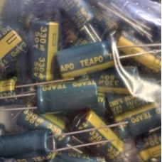 330uF 50V Radial Aluminum Electrolytic Capacitor 